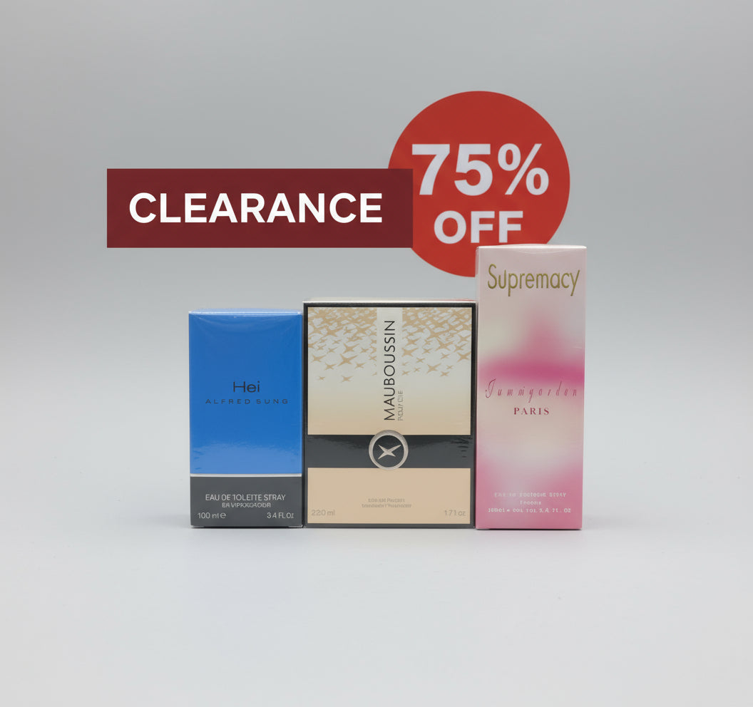 Three perfume bottles at 75% off